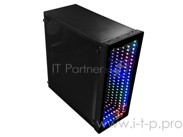 Корпус Raidmax GALAXY, без БП, Addressable RGB front panel, большое боковое окно, чёрный, ATX