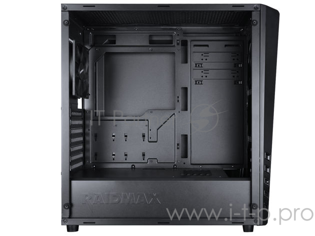 Корпус Raidmax ZETA RGB, без БП, Addressable RGB strip + Пульт ДУ, большое боковое окно из закалённого стекла, чёрный, ATX
