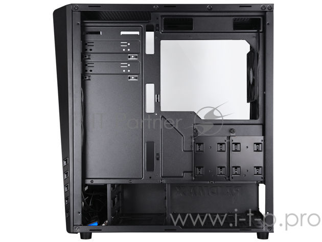 Корпус Raidmax ZETA RGB, без БП, Addressable RGB strip + Пульт ДУ, большое боковое окно из закалённого стекла, чёрный, ATX