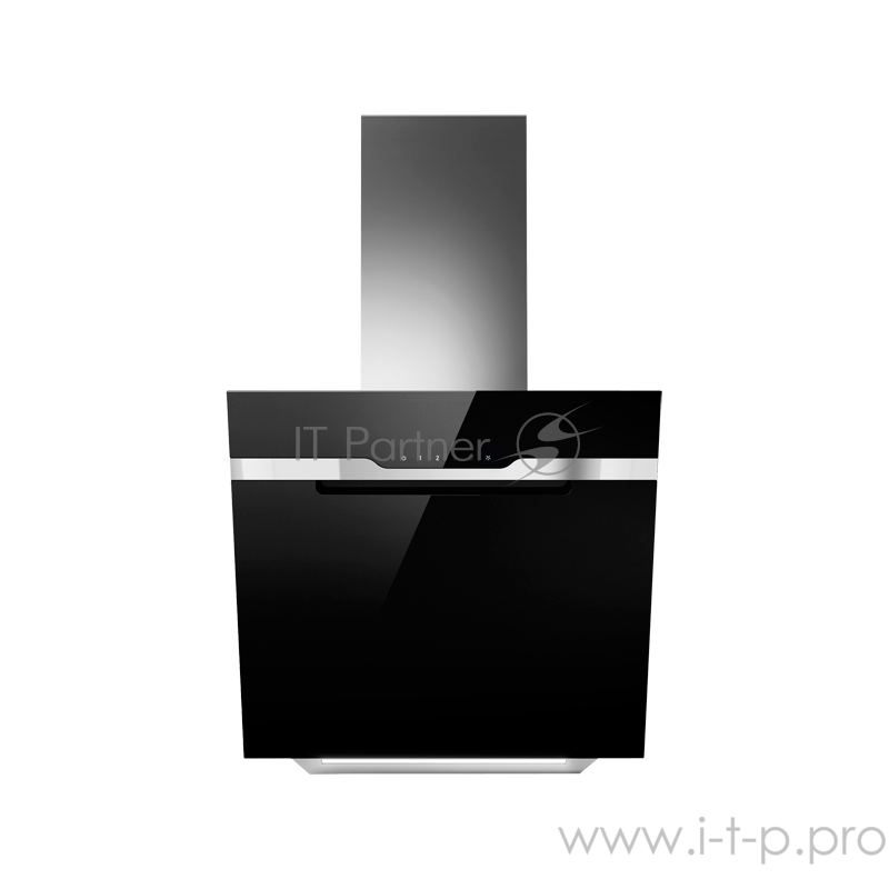 Вытяжка ELICA STRIPE BL/A/60/LX / Декоративный дизайн, наклонная, 60 см, сенсорное управление, 1200 куб. м. , Back Aspiration, черное стекло+антрацит