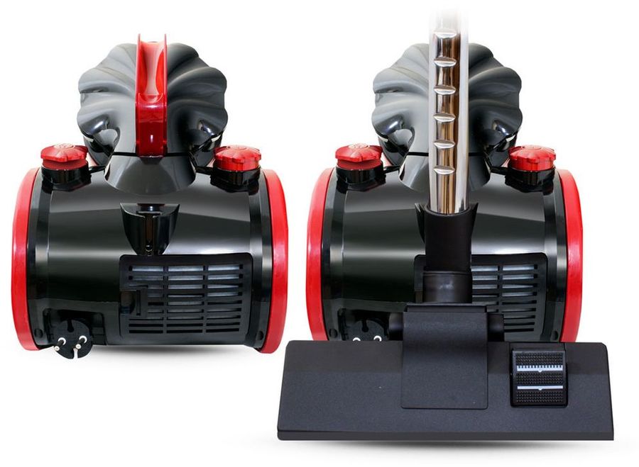 Пылесос Ginzzu VS424, 1600/300Вт, без мешка, черный/красный