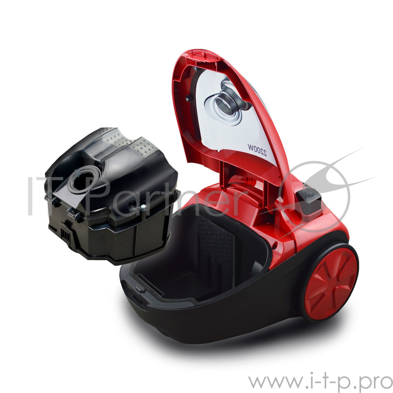 Пылесос Ginzzu VS451, 2200 Вт., циклонный фильтр, 2 в 1 можно использовать с мешком