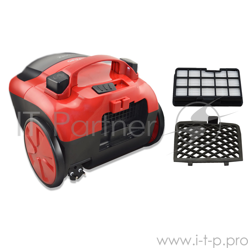 Пылесос Ginzzu VS451, 2200 Вт., циклонный фильтр, 2 в 1 можно использовать с мешком