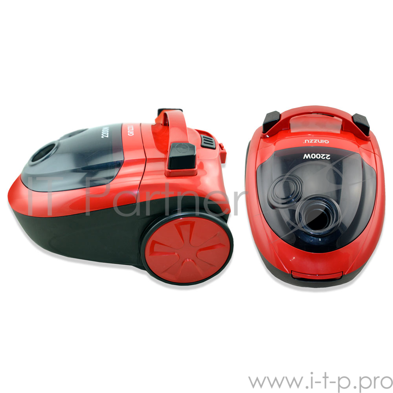 Пылесос Ginzzu VS451, 2200 Вт., циклонный фильтр, 2 в 1 можно использовать с мешком