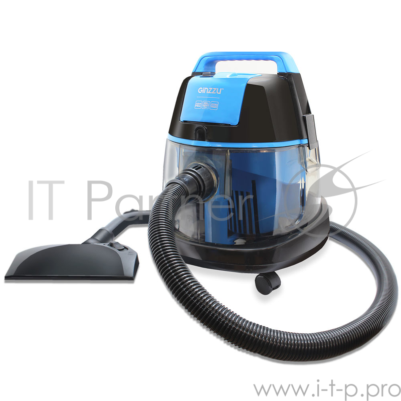 Пылесос Ginzzu VS521 с аквафильтром, 2100/390 Вт., синий