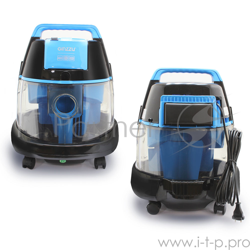 Пылесос Ginzzu VS521 с аквафильтром, 2100/390 Вт., синий