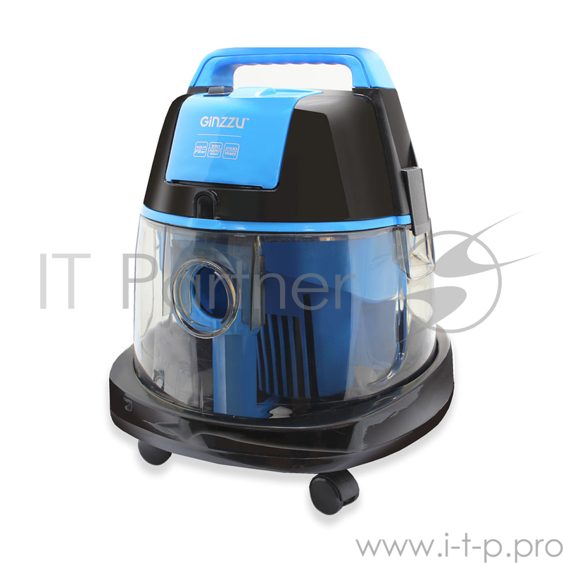 Пылесос Ginzzu VS521 с аквафильтром, 2100/390 Вт., синий