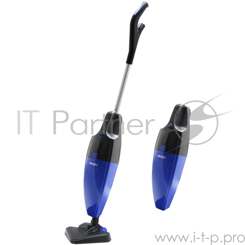Пылесос вертикальный Ginzzu VS121, 1200 Вт., 2 в1, без мешка, синий