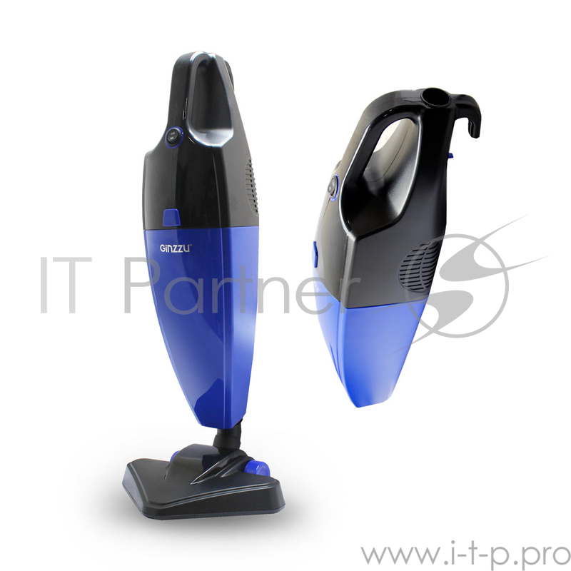 Пылесос вертикальный Ginzzu VS121, 1200 Вт., 2 в1, без мешка, синий