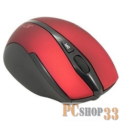 Клавиатуры, мыши Jet.A Black Style OM-U25G Red (Беспроводная мышь, 800/1200/1600 DPI, датчик уровня зарядки батарей, мини USB приемник, 5 кнопок, радиус действия до 10 м)