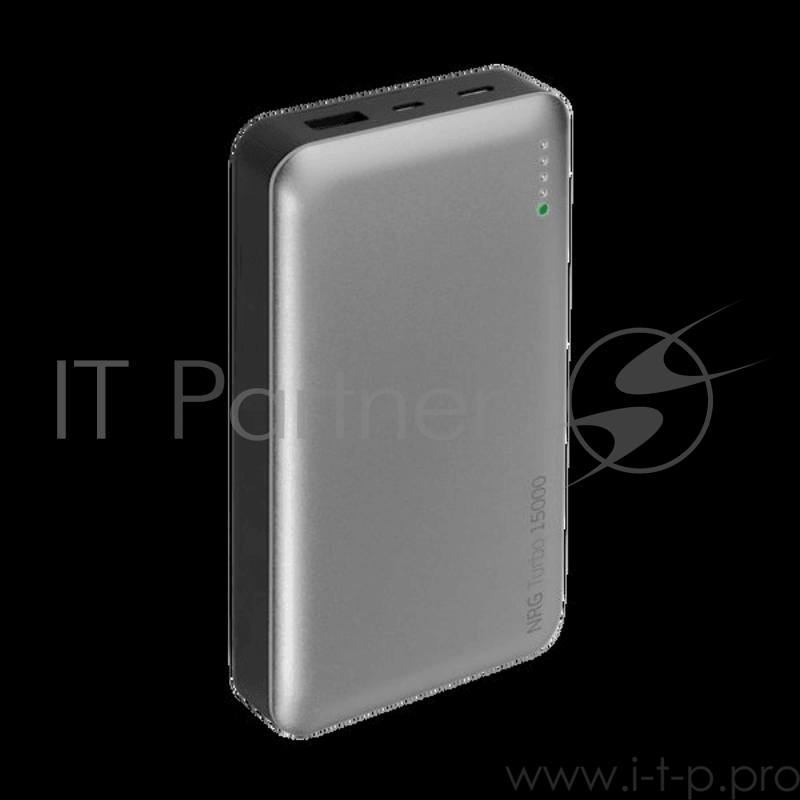 Аккумулятор Deppa Внешний АКБ NRG Turbo 15000 mAh, QuickCharge 3.0, Type-C, черный/графит, Deppa