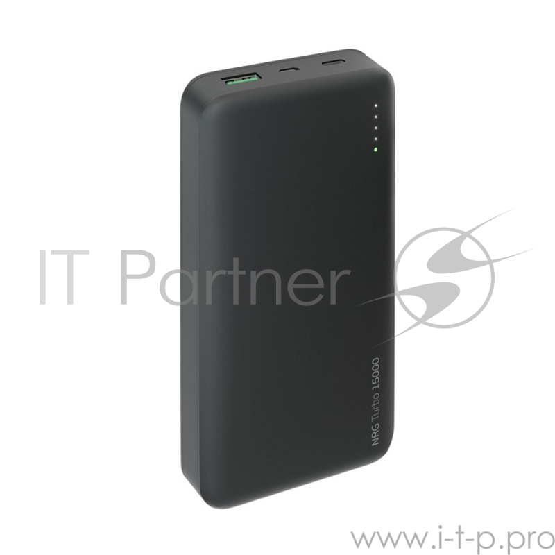Аккумулятор Deppa Внешний АКБ NRG Turbo 15000 mAh, QuickCharge 3.0, Type-C, черный/графит, Deppa