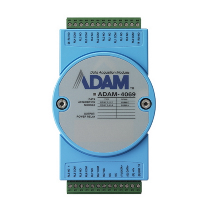 ADAM-4069-AE Модуль релейного вывода, 8 каналов, Power Relay Output Module with Modbus Advantech