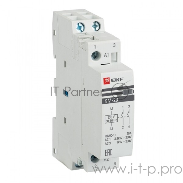 EKF km-1-20-20 Контактор модульный КМ 20А 2NO (1 мод.) PROxima