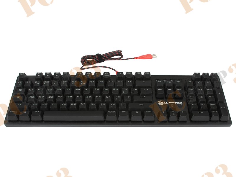 Клавиатура A4Tech Bloody B820R, подсветка, водостойкая, черный (USB)
