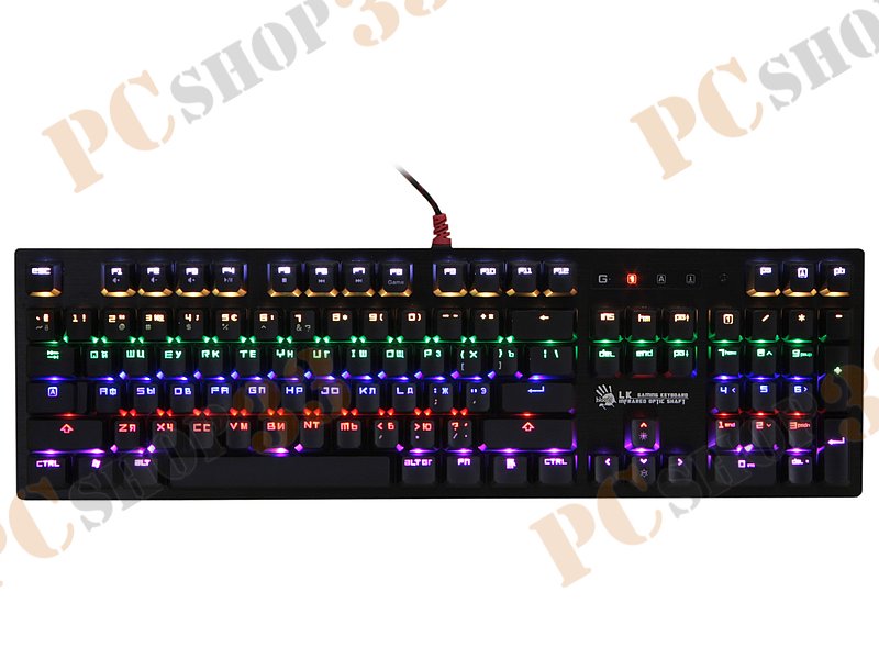 Клавиатура A4Tech Bloody B820R, подсветка, водостойкая, черный (USB)