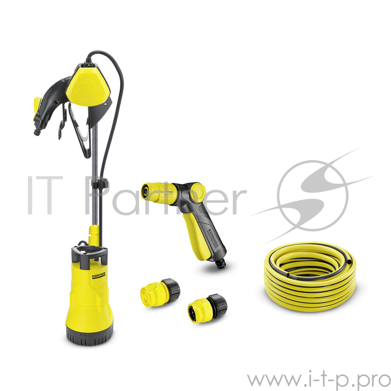 Насос бочечный Karcher BP 1 Barrel Set EU, 400Вт, 3800 л/ч, шланг 20 м 1/2, 2 адаптера (один с аквастопом), пистолет для полива