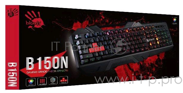 Клавиатура игровая A4Tech Bloody B150N / USB / Wired / Black
