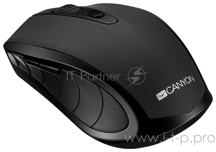 CANYON CNS-CMSW08B {2 in 1 Wireless optial mouse with 6 buttons, DPI 800/1200/1600, 2 mode(BT/ 2.4GHz), Black}