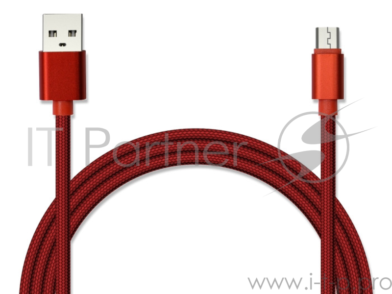 Кабель для зарядки и передачи данных Jet.A JA-DC21 1м золотой (в оплётке,USB2.0/micro USB,QC3.0, 2A)