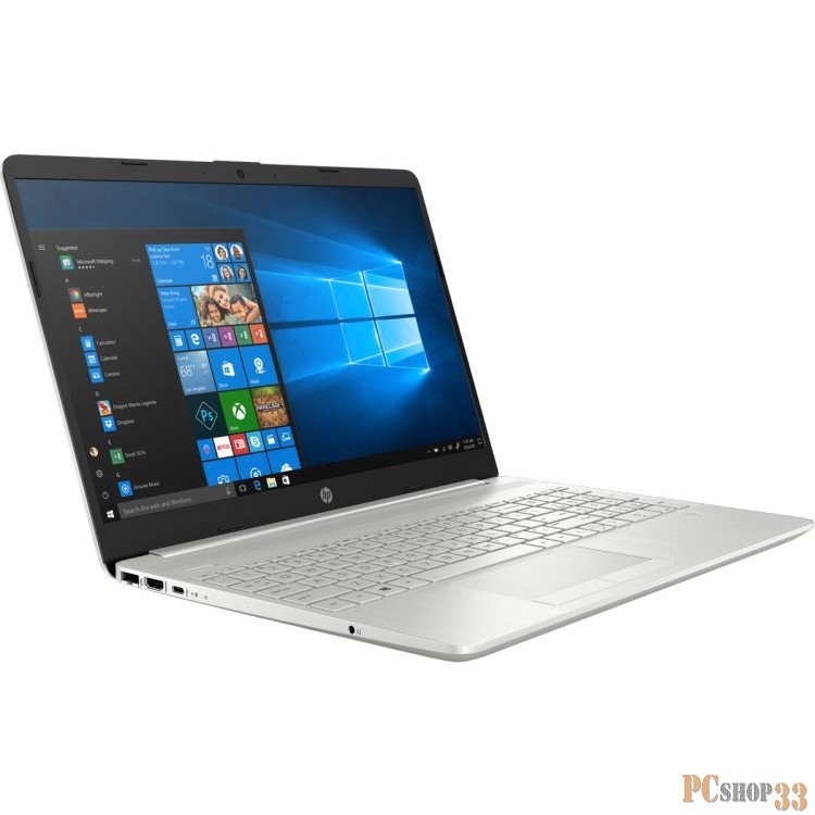 Ноутбук 15.6 FHD HP 15-dw0043ur silver (Core i3 7020U/4Gb/256Gb SSD/noDVD/MX110 2Gb/DOS) (7JW35EA)