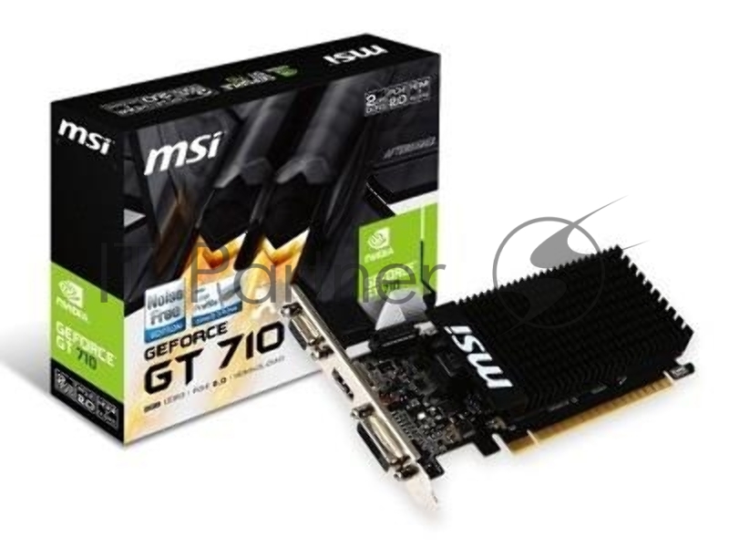 Видеокарта MSI GT710 Silent LP 2Gb DDR3 64bit DVI-D, HDMI, VGA (GT 710 2GD3H LP) RTL
