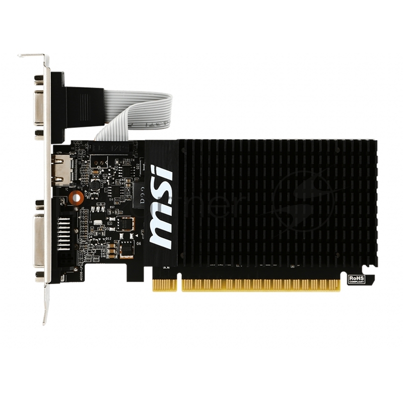 Видеокарта MSI GT710 Silent LP 2Gb DDR3 64bit DVI-D, HDMI, VGA (GT 710 2GD3H LP) RTL
