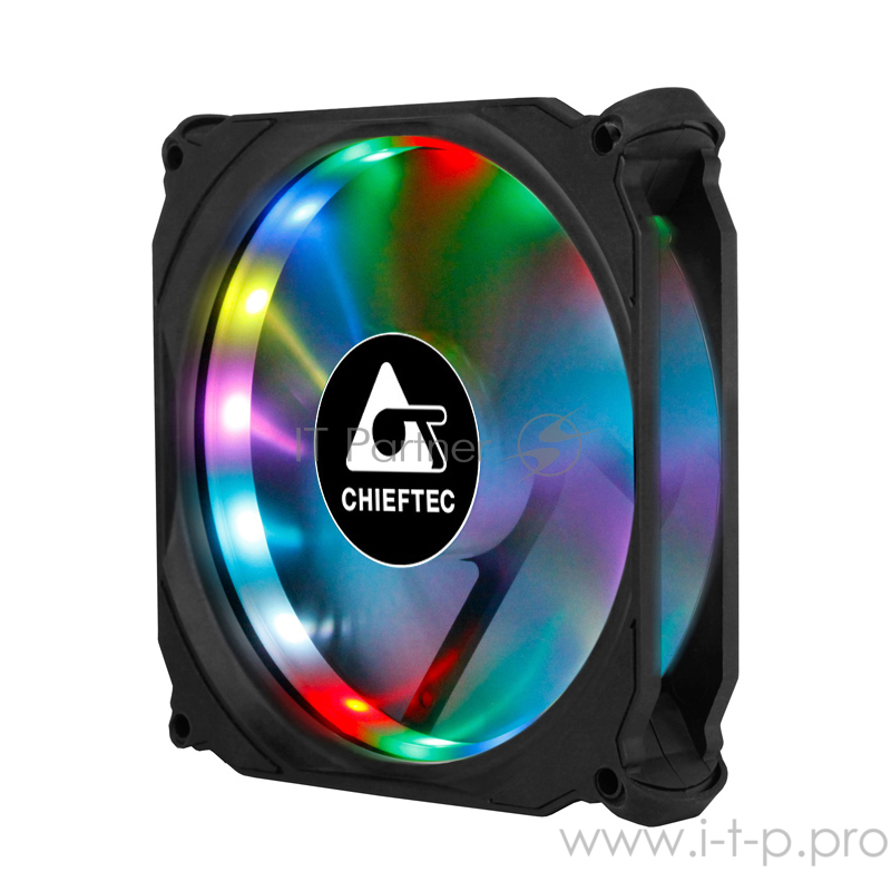 Вентилятор Chieftec CHIEFTRONIC CF-3012-RGB (3 in 1) 120x120x25мм (20шт./кор, Пульт управления, контроллер управления, Addresable RGB, 1200об/мин(60%/75%/100%)) BOX