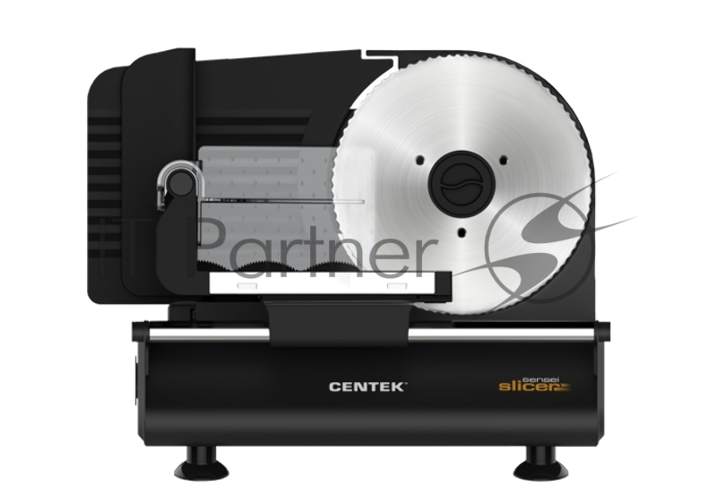 Ломтерезка Centek CT-1381 черный, 150 Вт толщина нарезки 3-20мм, съемная каретка, спец. держатель