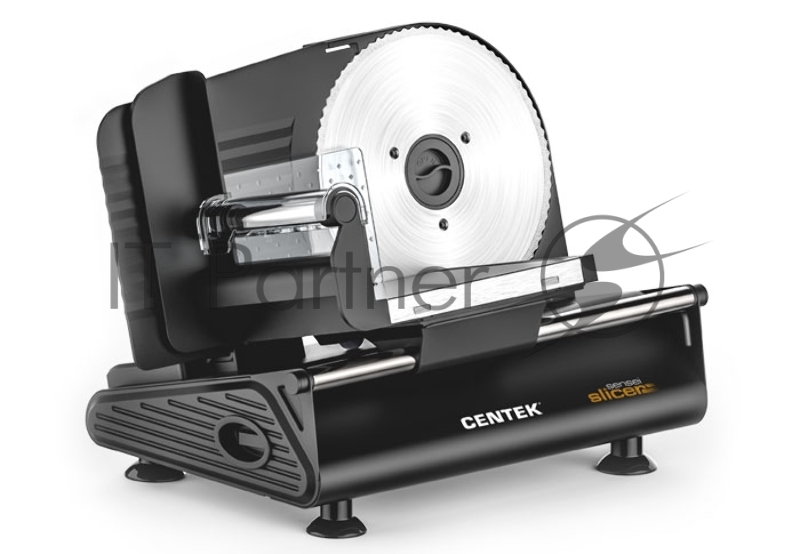 Ломтерезка Centek CT-1381 черный, 150 Вт толщина нарезки 3-20мм, съемная каретка, спец. держатель