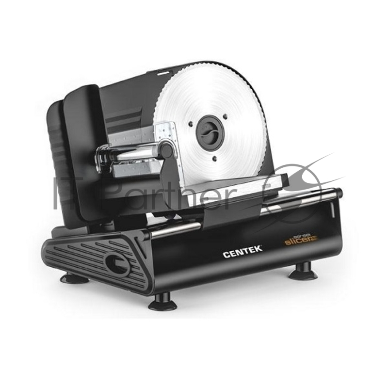 Ломтерезка Centek CT-1381 черный, 150 Вт толщина нарезки 3-20мм, съемная каретка, спец. держатель