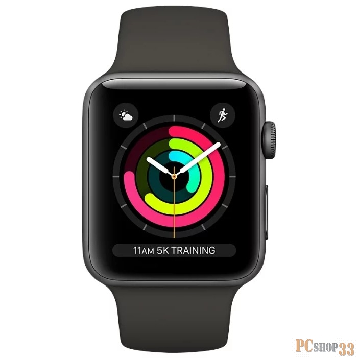 Умные часы Apple Watch Series 3 42mm Space Grey Aluminium with Grey Sport Band MR362RU/A