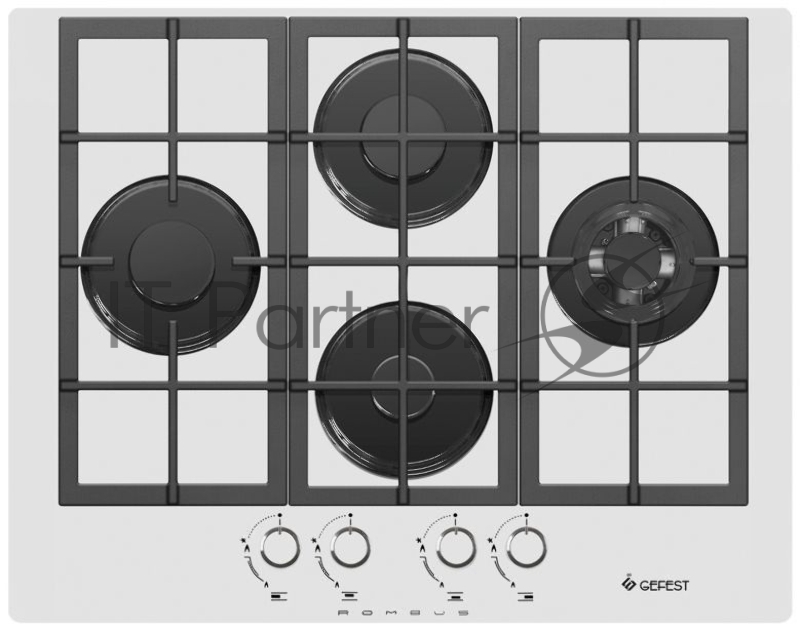 Встраиваемая газовая варочная поверхность GEFEST ПВГ 2231-01 Р12 белый