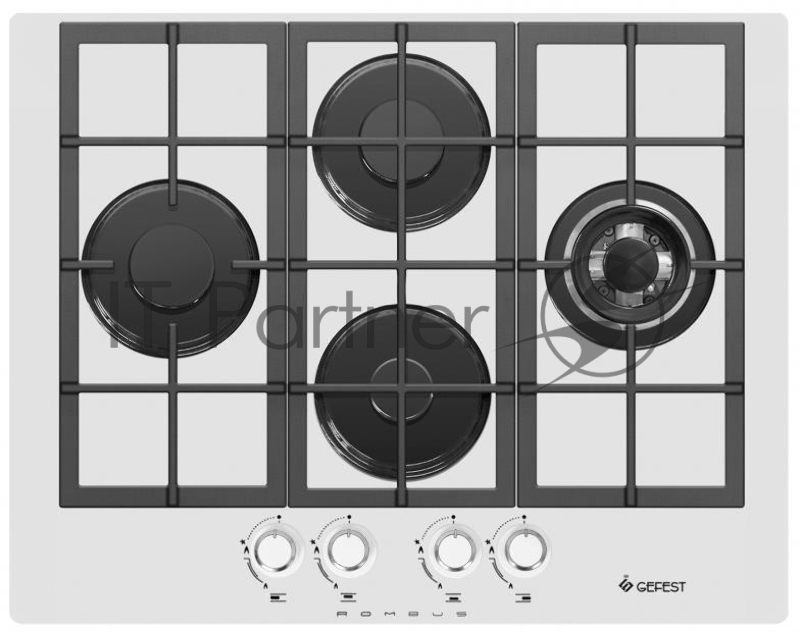 Встраиваемая газовая варочная поверхность GEFEST ПВГ 2231-01 Р12 белый