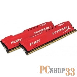 Модуль памяти Kingston DDR4 DIMM 32GB Kit 2x16Gb HX421C14FRK2/32 {PC4-17000, 2133MHz, CL14, HyperX Fury Red}