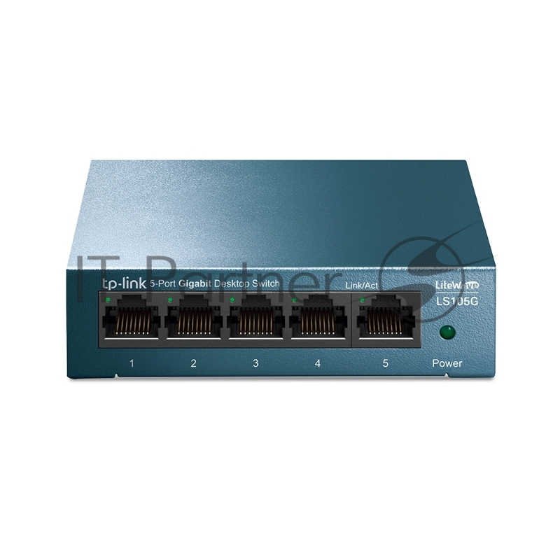 Коммутатор 5 ports Giga Unmanagement switch, 5 10/100/1000Mbps RJ-45 ports, metal shell, desktop and wall mountable, plug and play, support 802.1p QoS, power saving