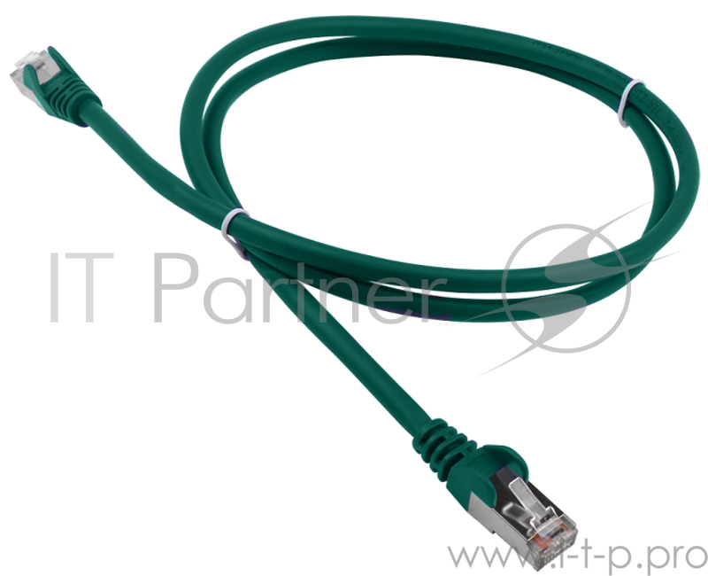 Патч-корд LANMASTER LSZH FTP кат.5e, 2.0 м, зеленый
