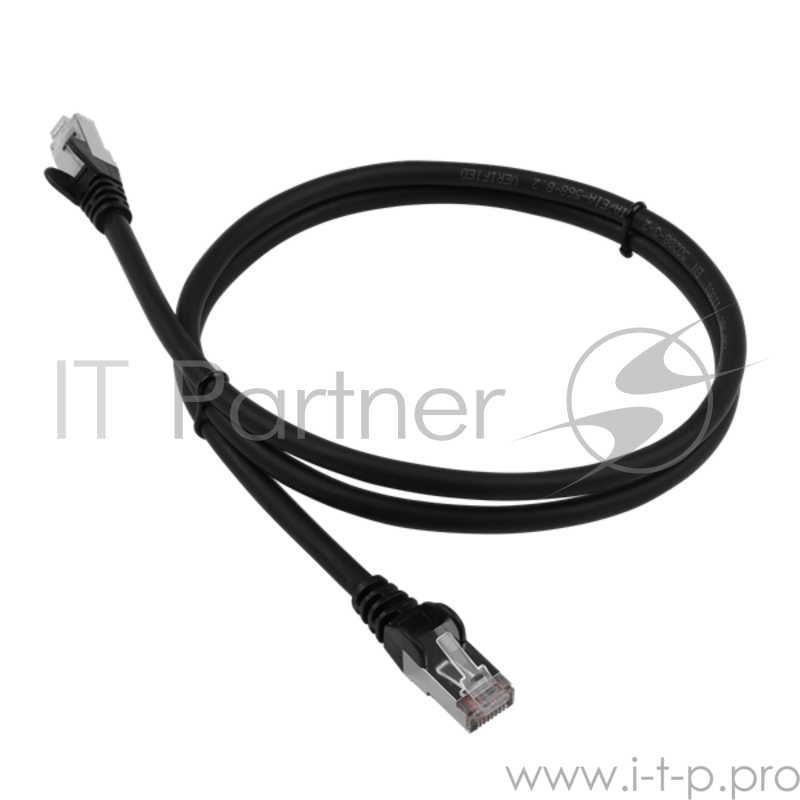 Патч-корд LANMASTER LSZH FTP кат.6, 0.5 м, черный