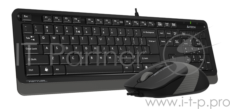 Клавиатура + мышь A4 Fstyler F1010 клав:черный/серый мышь:черный/серый USB Multimedia