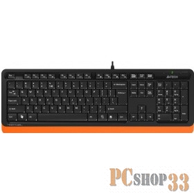 Клавиатура A4 Fstyler FK10 черный/оранжевый USB Multimedia