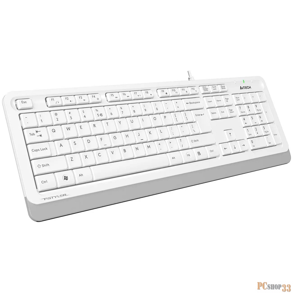 Клавиатура A4 Fstyler FK10 белый/серый USB Multimedia