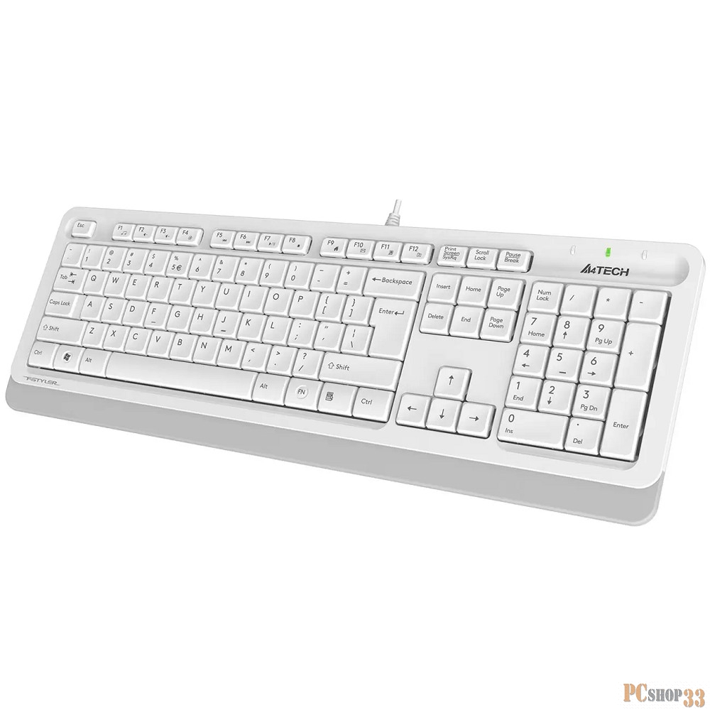 Клавиатура A4 Fstyler FK10 белый/серый USB Multimedia