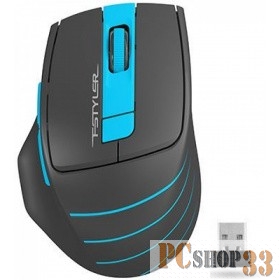 Мышь A4 Fstyler FG30 серый/синий оптическая (2000dpi) беспроводная USB (5but)