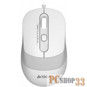 Мышь A4 Fstyler FM10 белый/серый оптическая (1600dpi) USB (3but)