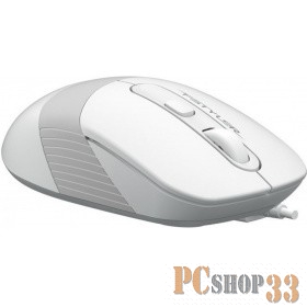 Мышь A4 Fstyler FM10 белый/серый оптическая (1600dpi) USB (3but)