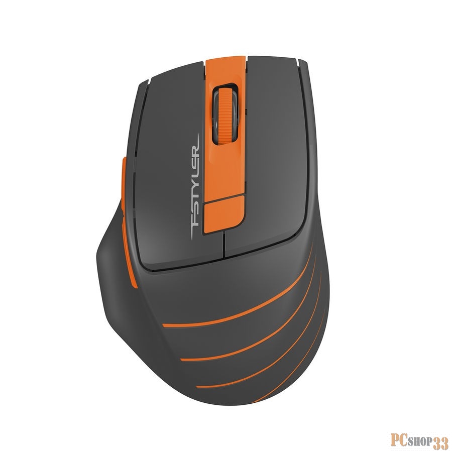 Мышь A4 Fstyler FG30 серый/оранжевый оптическая (2000dpi) беспроводная USB (5but)