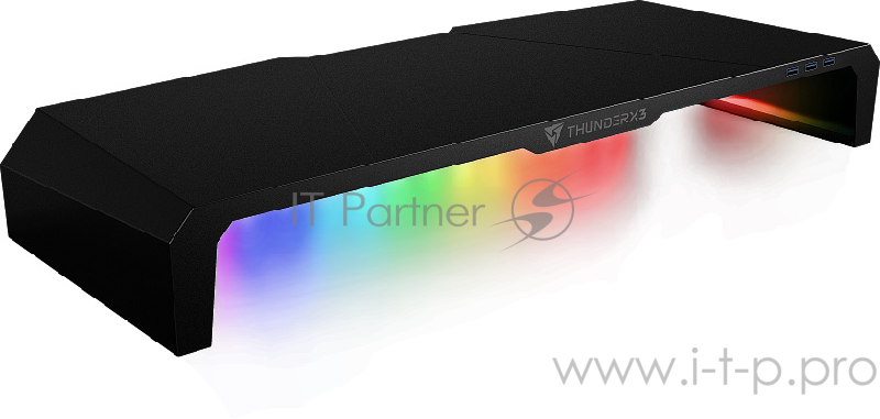 ThunderX3 AS5 подставка для монитора (60 х 24 х 8 см, RGB подсветка, 3 x USB3.0, металл, ПДУ)