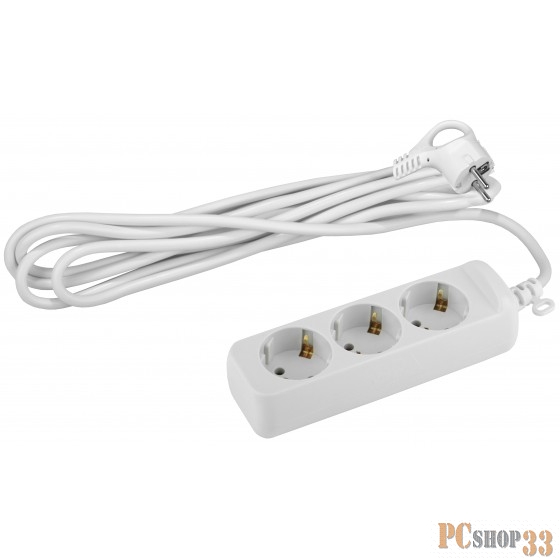 ЭРА Б0028369 Удлинитель U-3e-1,5m-3x1 с заземлением 3 гнезда 1,5 м {полипропилен, 3х1 мм2}