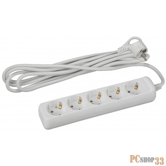 ЭРА Б0028376 Удлинитель U-5e-3m-3x1 с заземлением 5 гнезд 3 м {полипропилен, 3х1 мм2}