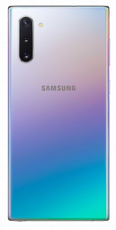Смартфон Samsung SM-N970F Galaxy Note 10 256Gb 8Gb аура моноблок 3G 4G 2Sim 6.3 1080x2280 Android 9.0 16Mpix 802.11 a/b/g/n/ac/ax NFC GPS GSM900/1800